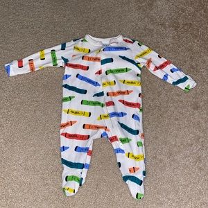 one piece crayons print baby boy onesie